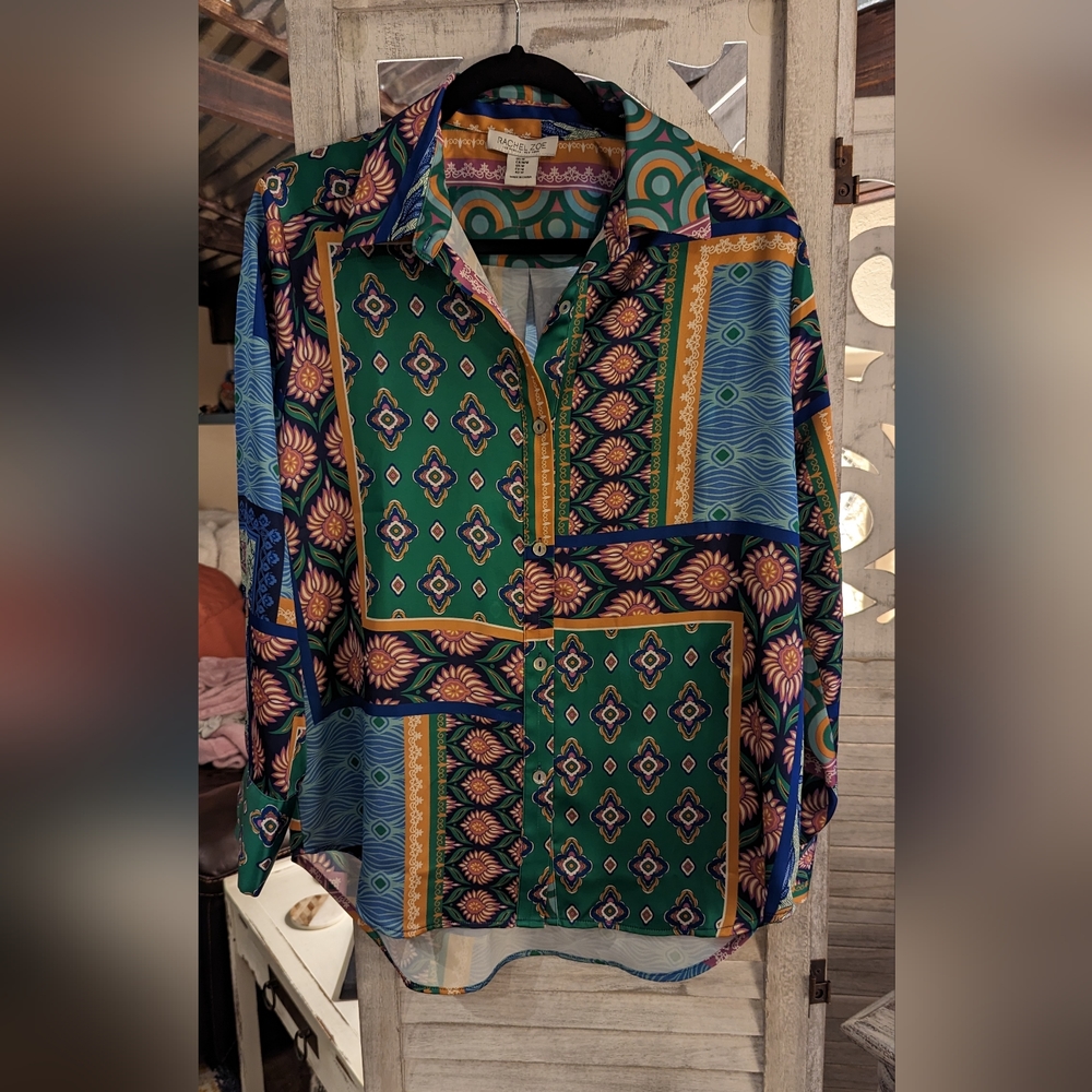 Satin Button Down